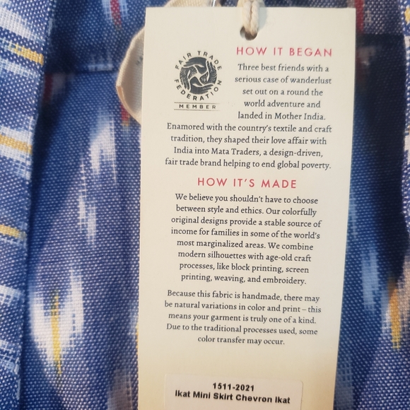 Fair trade skirt w/ pockets - Picture 4 of 6